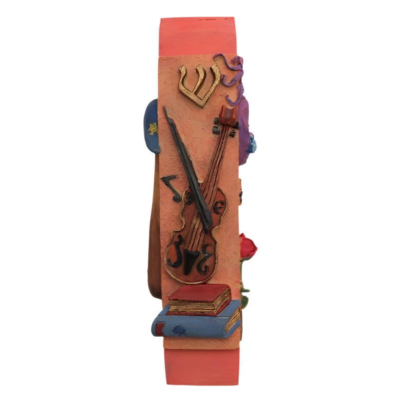 Girls Arts and Sports Mezuzah Hand Painted By Reuven Masel Kosher $55 Parchment included