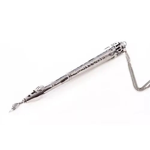 Hammered Steinless Steal Yad Torah Pointer 9" Great for a Bar Mitzvah Boy Available in Silver