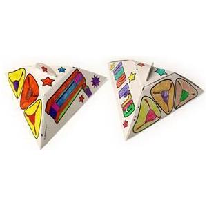 Glossy White Cardboard Containers for Mishloach Manot Set of 16