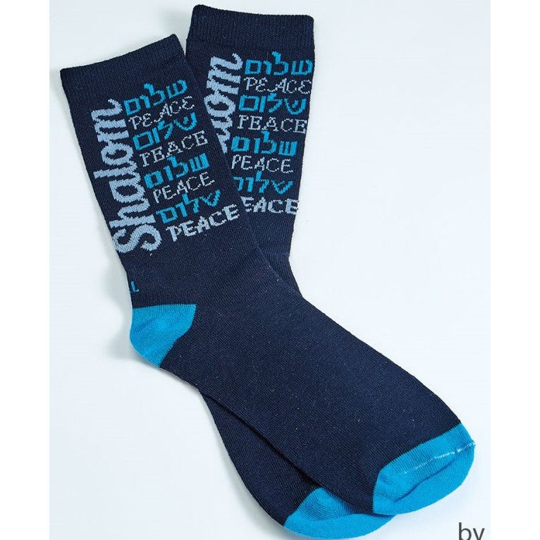 Shalom Adult Crew Socks 58%Cotton,40%Polyester,2%Spandex