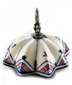 Sold out Danny Azoulay Ceramic Porcelain Dreidel 925 Sterling Silver Spinner One of a Kind
