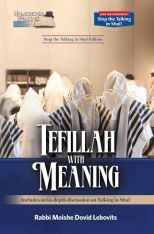 Tefillah with Meaning By Rabbi Moishe Dovid Lebovits