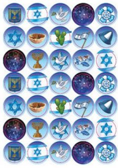 Passover Glitter Fabric Stickers - Great for Classroom: Israel