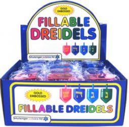Candy Fillable Dreidels in 3 Assorted Colors