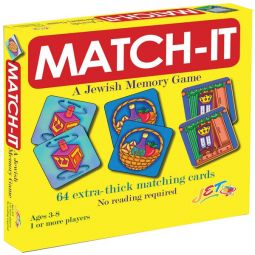 Hebrew Jewish Kids Children Memory Match Game Judaism Learn Alphabet & Holidays 