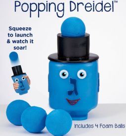Popping Dreidel TM Includes 4 Foam Balls Squeeze to Launch and Watch it Soar