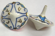 Designer Ceramic Dreydel Collectible One-of-a-Kind Hand Painted by Raziel WEB Price
