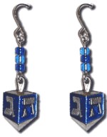 Chanukah Lite Earrings Sterling Silver Earwires By Susan Fischer Weis