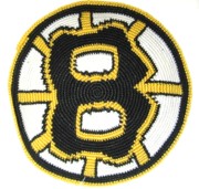 Boston Bruins Emblem Hockey Yarmulke / Special Knit Kippah Hand Made in Israel