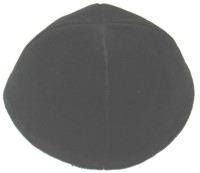 Black Velvet Kippah / Plain Yarmulke Available in sizes 1 - 8