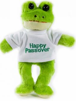 Cute Plush Frog " Happy Passover " 9"